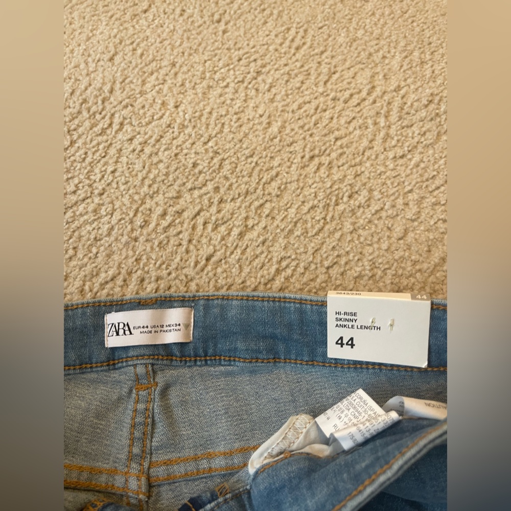 Zara Vintage Skinny Jeans Size US 12 (Brand New) - Picture 4 of 5